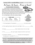 Emancipation Proclamation Activity
