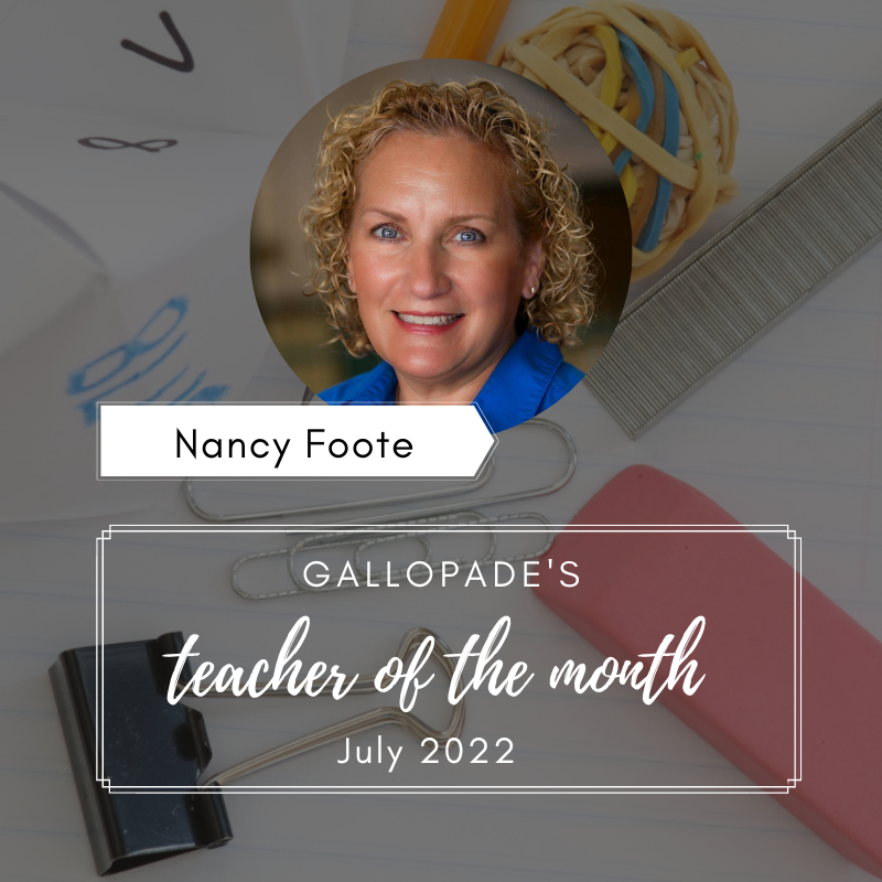 Nancy Foote, July Teacher of the Month