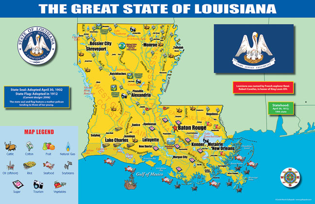 Louisiana State Map