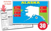 Alaska Write-On/Wipe-Off Desk Map — 30 each- Class Set