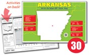 Arkansas Write-On/Wipe-Off Desk Map — 30 each- Class Set