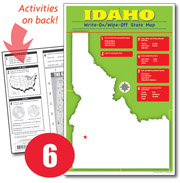 Idaho Write-On/Wipe-Off Desk Map — 6 each- Small Group Set