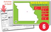 Missouri Write-On/Wipe-Off Desk Map — 6 each- Small Group Set