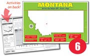Montana Write-On/Wipe-Off Desk Map — 6 each- Small Group Set