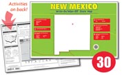 New Mexico Write-On/Wipe-Off Desk Map — 30 each- Class Set
