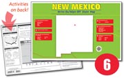 New Mexico Write-On/Wipe-Off Desk Map — 6 each- Small Group Set