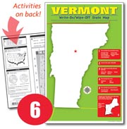 Vermont Write-On/Wipe-Off Desk Map — 6 each- Small Group Set