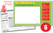 Wyoming Write-On/Wipe-Off Desk Map — 6 each- Small Group Set